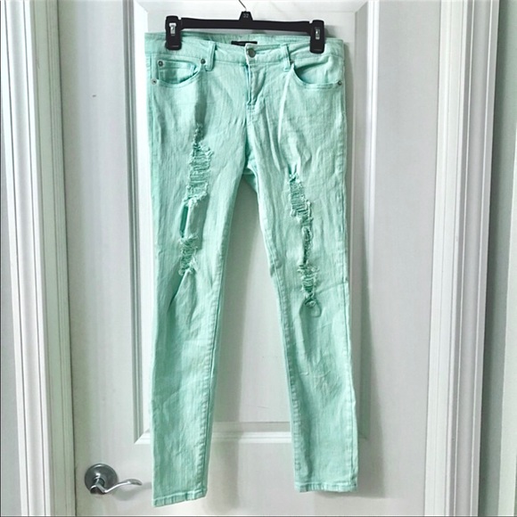 Forever 21 Mint Skinny Pants - Picture 1 of 5